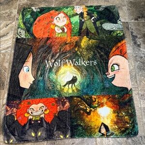 WolfWalkers Movie-Themed fleece Throw Blanket. 2020 Animated Film Fantasy